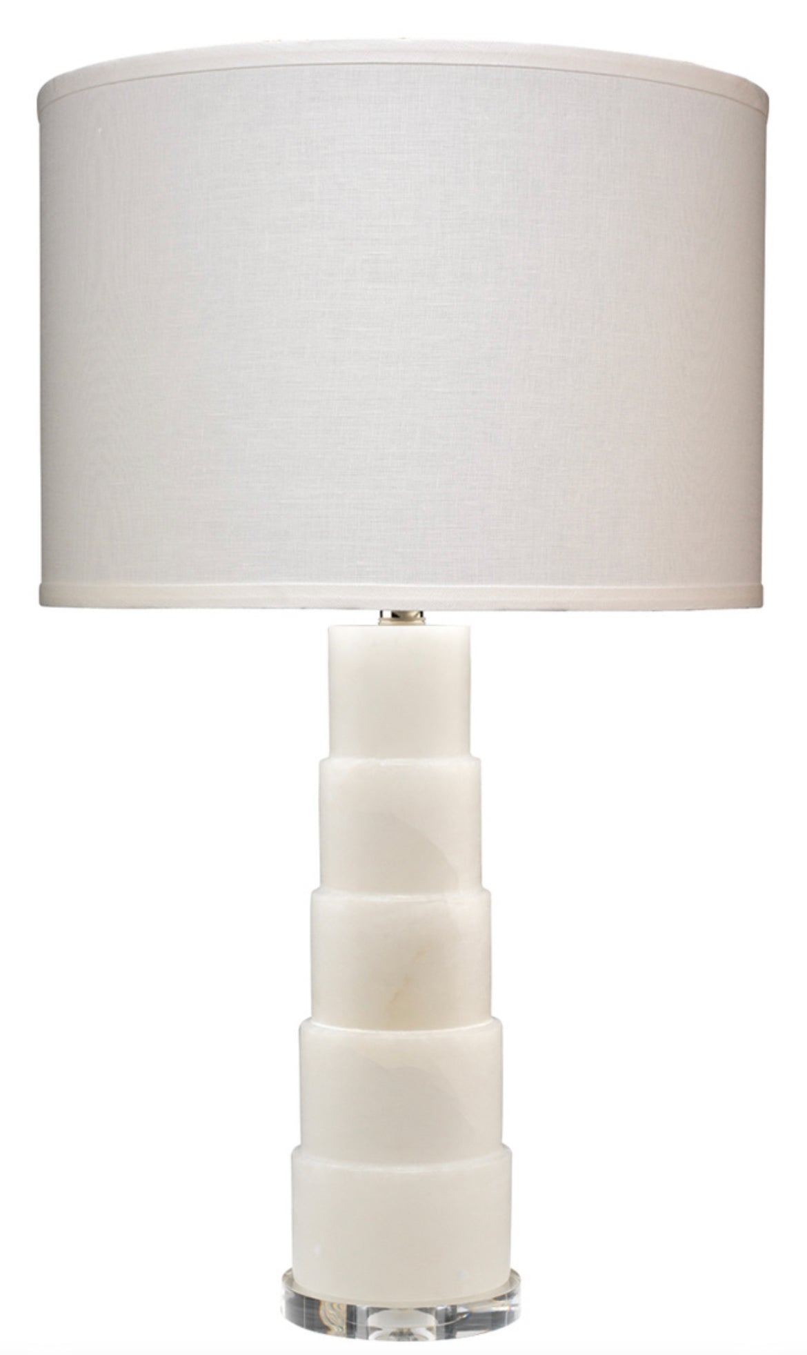 Solid Stacked Alabaster Table Lamp