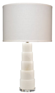 Solid Stacked Alabaster Table Lamp