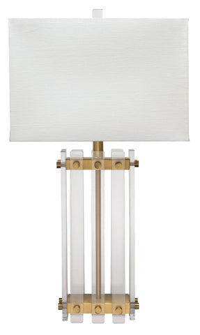 Acrylic Rods & Brass Table Lamp