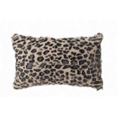 Leopard Print Goat Fur Pillow