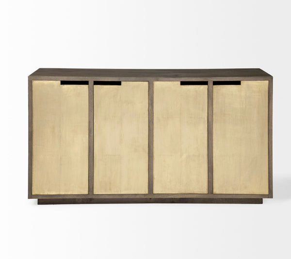 Mango Wood & Metal Cladded Cabinet