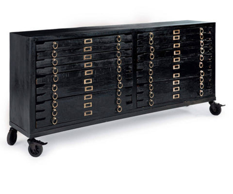 Engravers Console w/ 12 Drawers