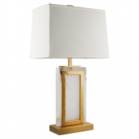 Alabaster Slab Table Lamp