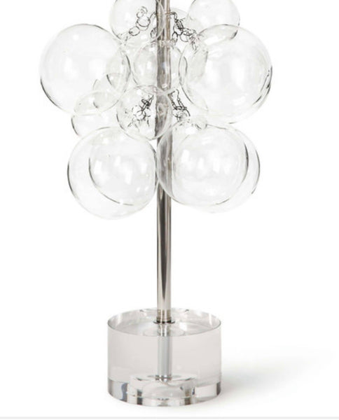 Clear Glass Spheres Table Lamp