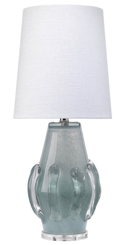 Hand Blown Glass Table Lamp-Blue