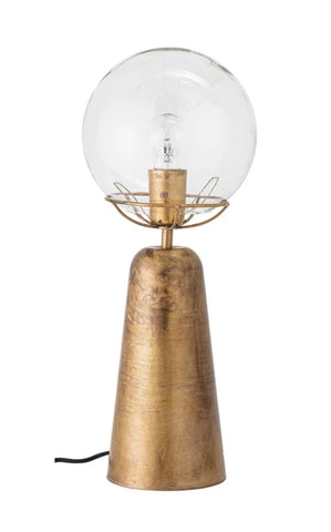 Gold Lamp w/ Glass Globe