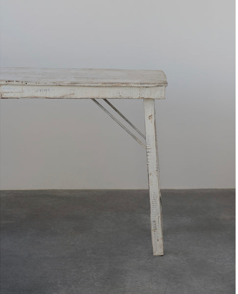 Whitewashed Reclaimed Folding Table