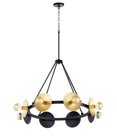 Black & Gold Ring Chandelier small