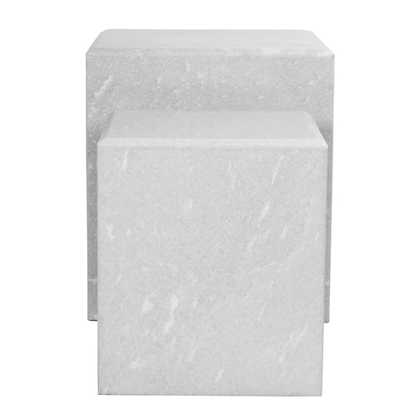 Marble Cube Side Table