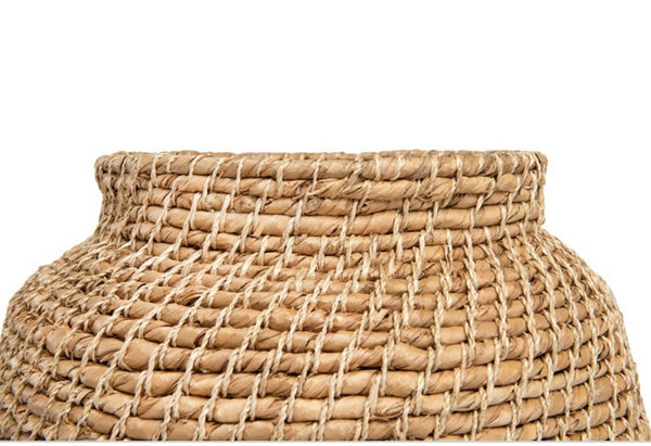 Hand Woven Cattail Basket large