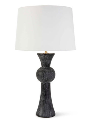 Birch Wood Table Lamp - Ebony