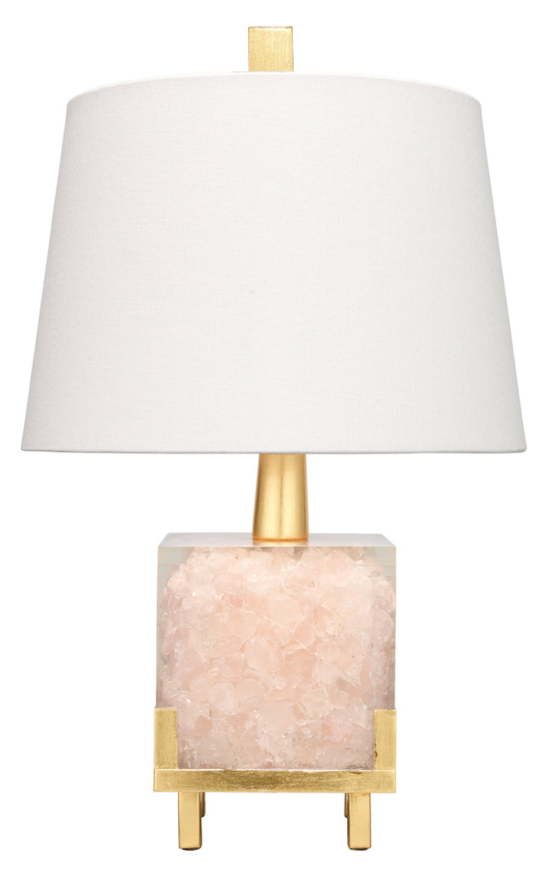 Pink Quartz & Gold Leaf Lamp