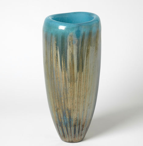 Teardrop Folded Vase Turquoise large