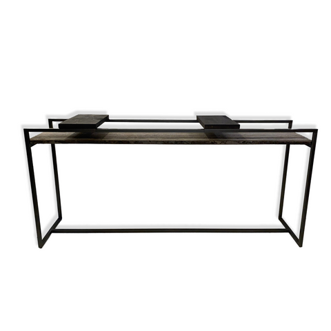 Iron & Grey Marble Console Table