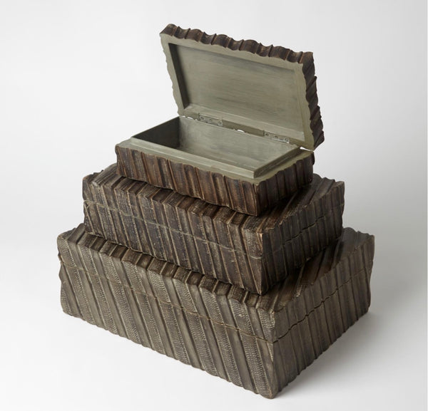 Carved Grey Box, large