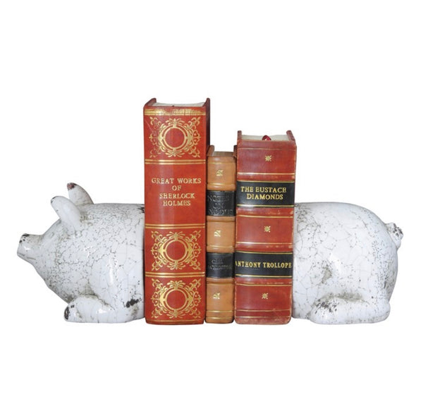 Terra-cotta Pig Bookends