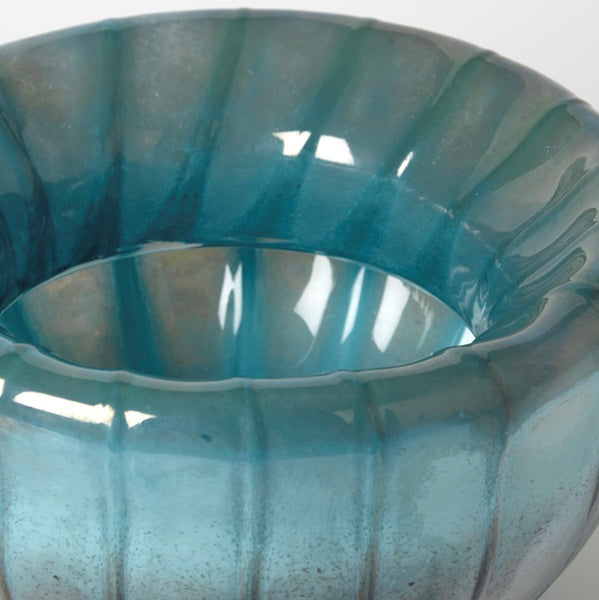 Teardrop Folded Bowl Turquoise