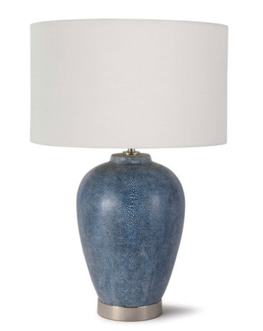 Blue Shagreen Pattern Table Lamp