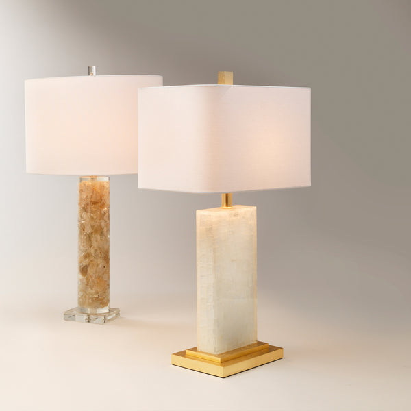 Natural Calcite Stone Table Lamp