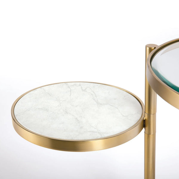 2 Tier Rounds Marble Side Table