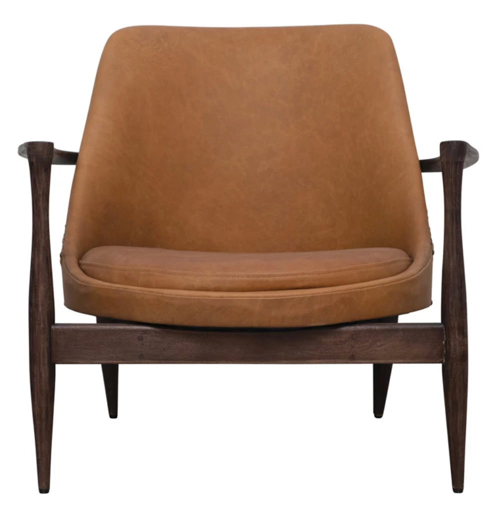 Leather & Mango Side Chair