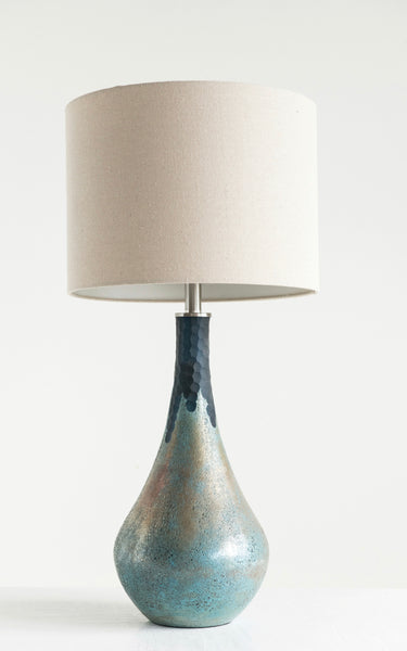 Green Opal Glass Table Lamp