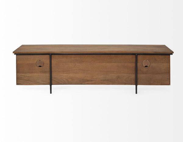 Wood & Iron Media Console