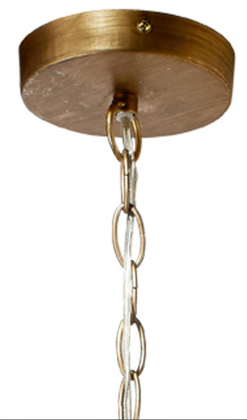 Handmade Brass & Wood Globe Pendant