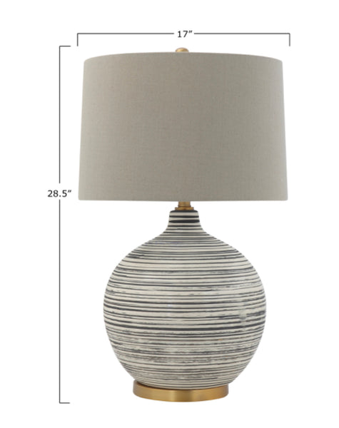 Natural & Grey Table Lamp