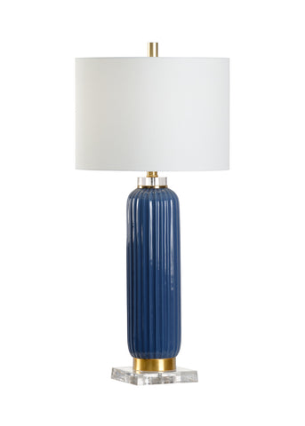 Blue Glazed Ceramic Lamp