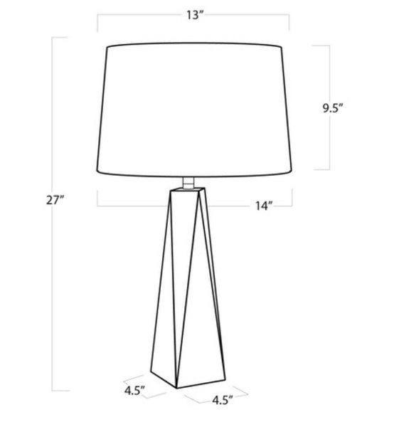 Solid Crystal Tapered Table Lamp small