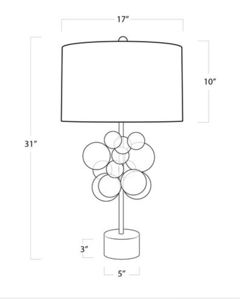 Clear Glass Spheres Table Lamp