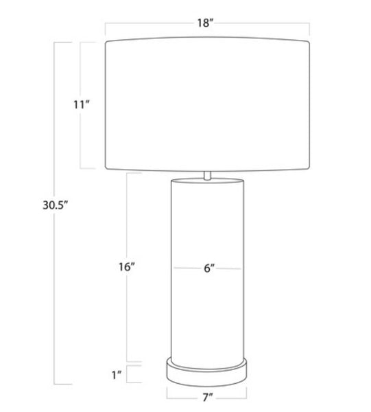 Cross Hair on Hide Table Lamp