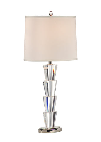 Solid Crystal Stacked Cone Lamp