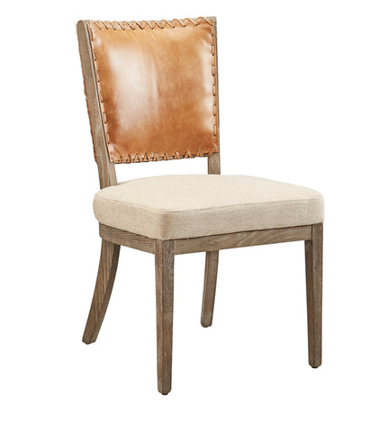 Leather & Linen Chair
