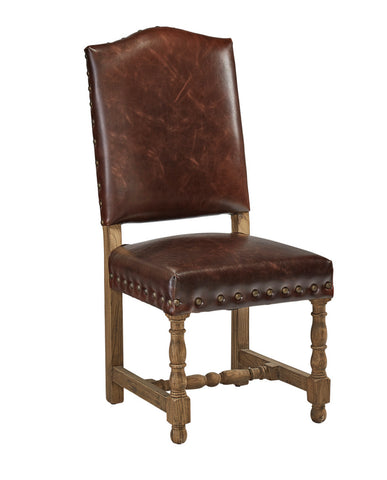 Leather and Oak Dining Chair