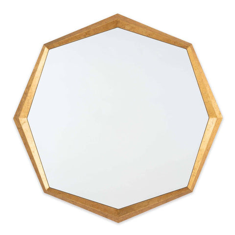 36” Gold Leaf Octagonal Mirror