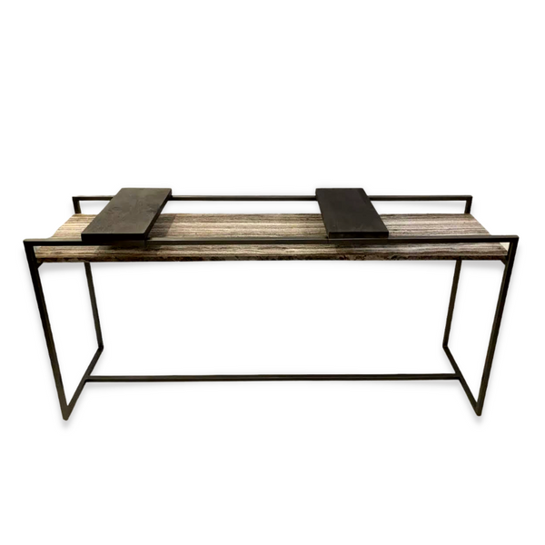 Iron & Grey Marble Console Table