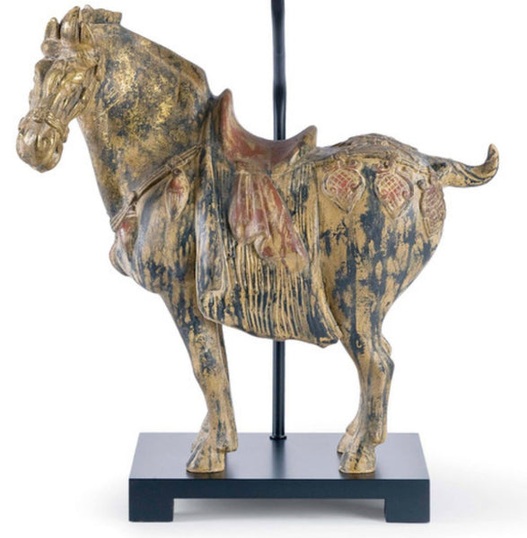 Pair of Dynasty Horse Table Lamps