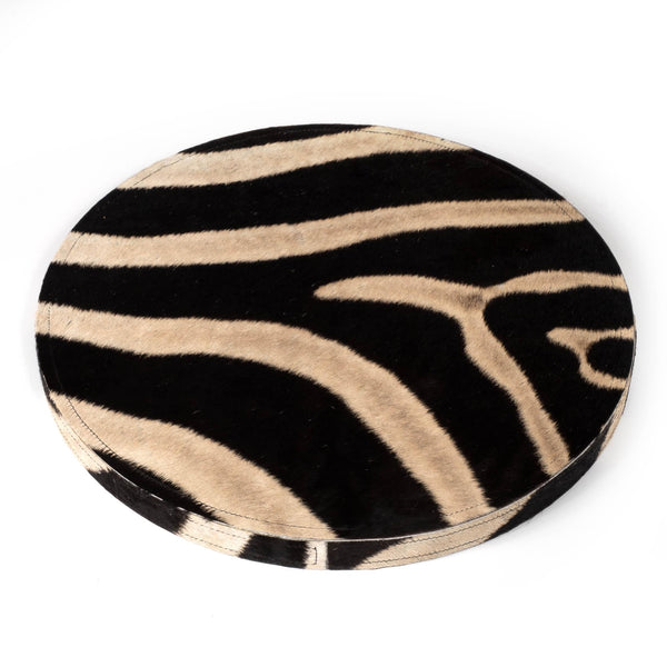 Kudu Inner Horn Table w/ Zebra Hide Top