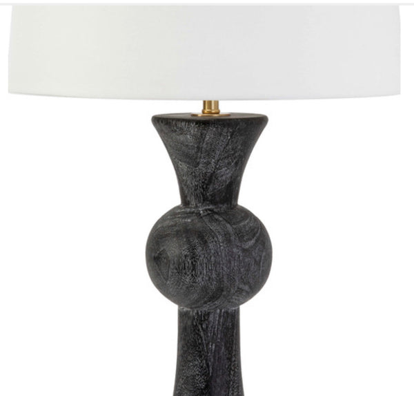 Birch Wood Table Lamp - Ebony