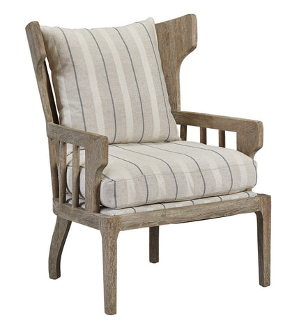 Weathered Finish Wingback Chair