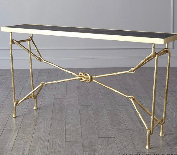 Love Knot Console- Gold Leaf Black