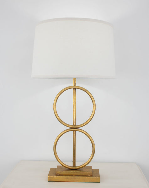 Gold Leaf Circles Lamp