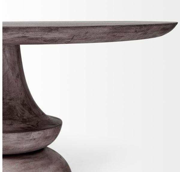 60” Dark Brown Solid Wood Table