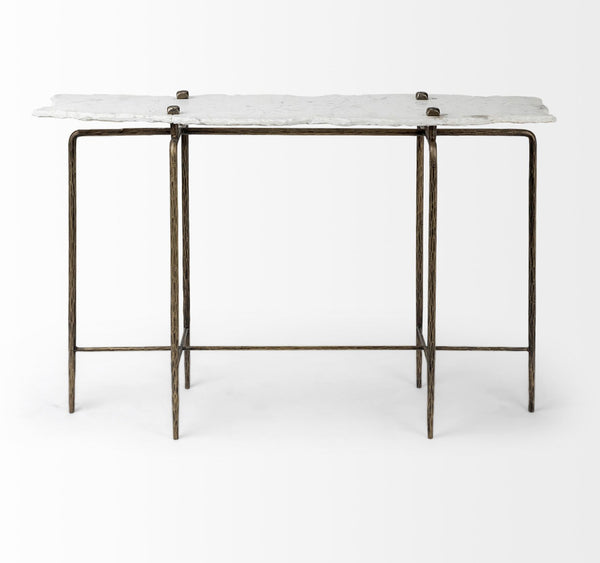 Marble & Gold Iron Console