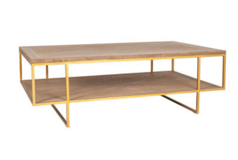 Iron & Wooden Inly Coffee Table