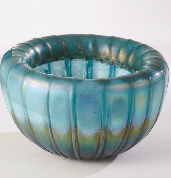 Teardrop Folded Bowl Turquoise