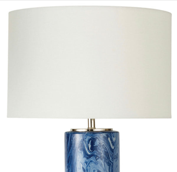 Blue Marbled Table Lamp