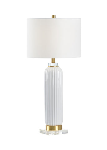 White Fluted Ceramic Lamp